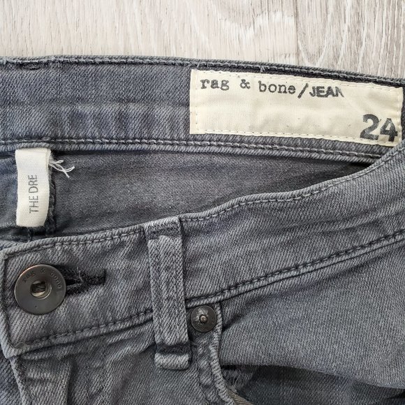 Rag & Bone Women The Dre Gray Washed Jeans - Picture 2 of 6
